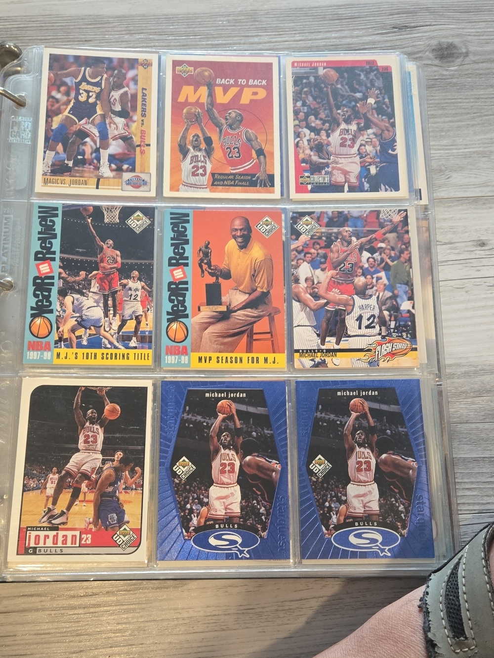 Michael Jordan Vintage 90s Basketball Card Binder Lot - 35+ Cards w/ Inserts